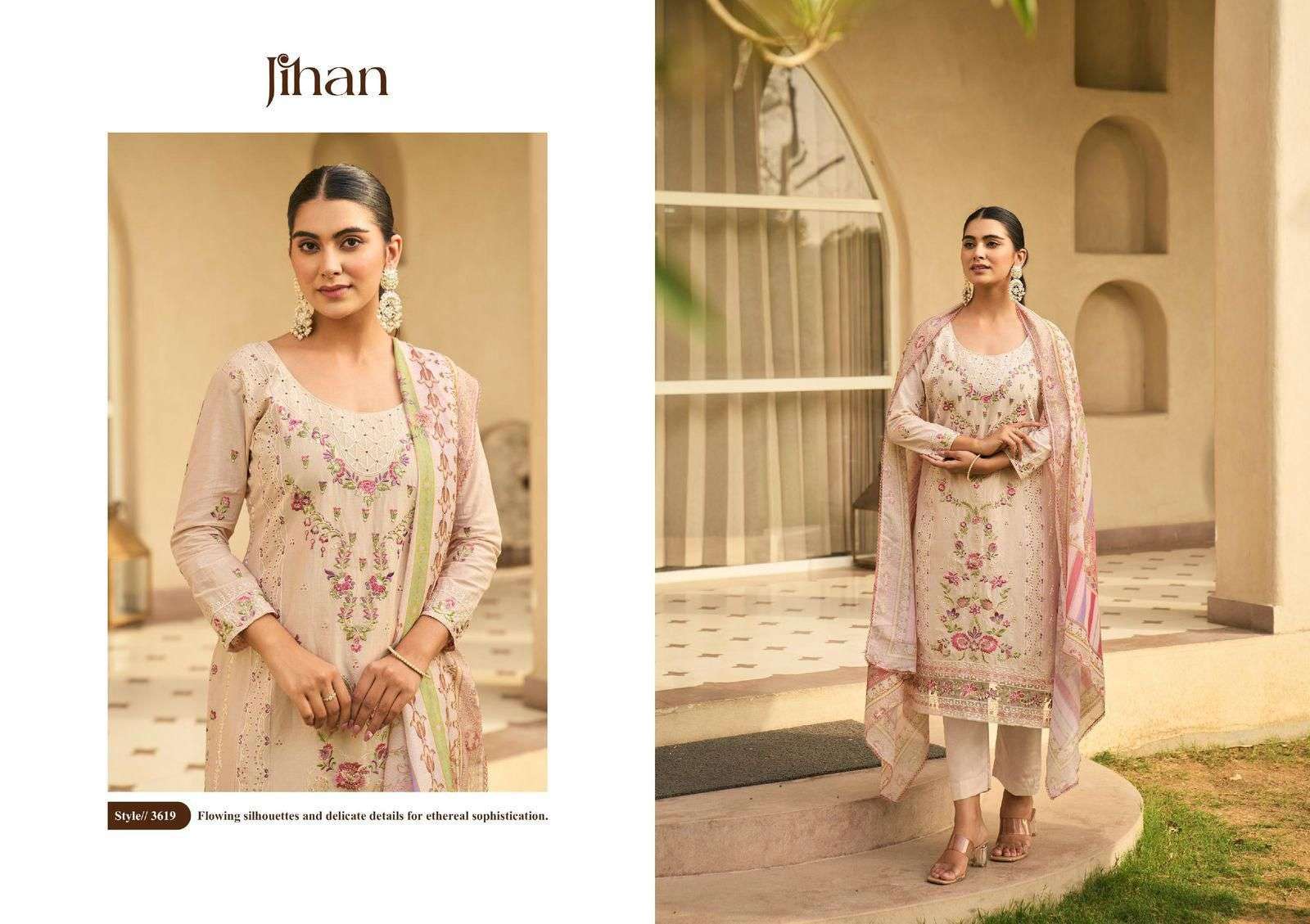 JIHAN 3619 PURE COTTON EMBROIDERY PAKISTANI DRESS-00062