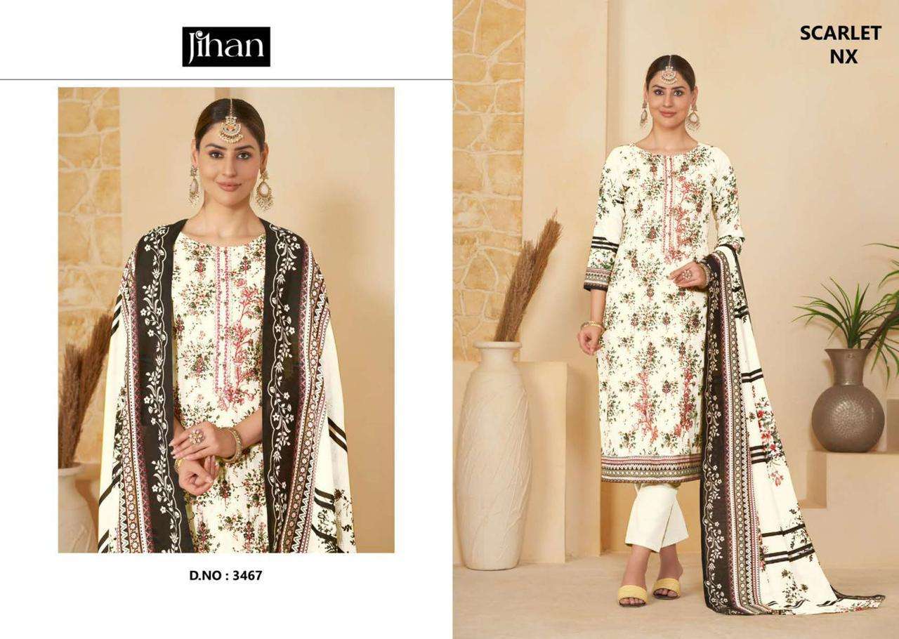 JIHAN SCARLET VOL-04 PURE LAWN PRINTED EMBRODIERY PAKISTANI DRESSES-00071