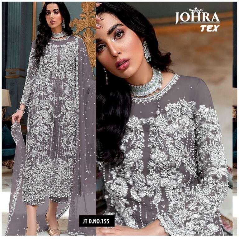 JOHRA TEX JT-155 PURE NET EMBROIDERY PRINTED PAKISTANI DRESSES-00201