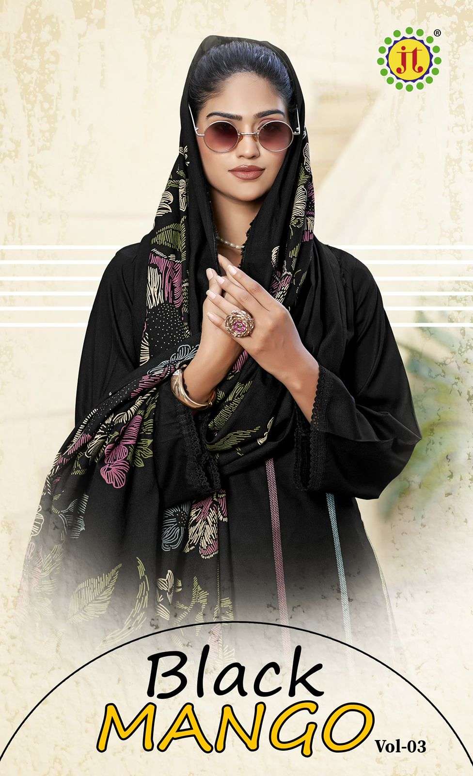 JT TEXTILE BLACK MANGO VOL-03 PURE RAYON EMBROIDERY PAKISTANI DRESSES-00201