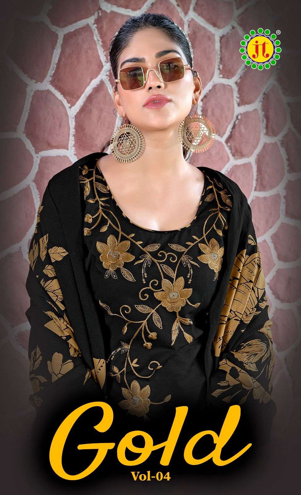 JT TEXTILE GOLD VOL-04 PURE RAYON EMBROIDERY PAKISTANI DRESSES-00062