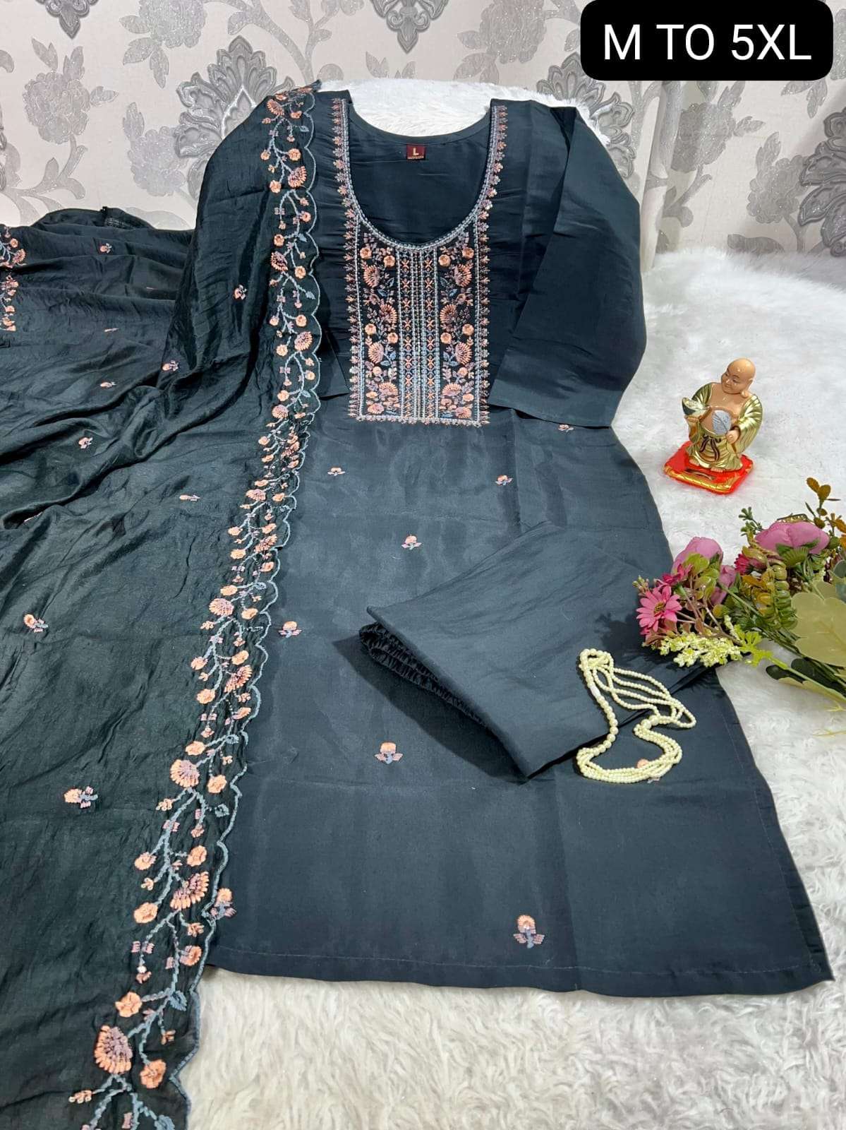 JYOTI VOL-266 BY ASLIWHOLESALE DESIGNER PURE MUSLIN EMBROIDERY DRESSES-00233