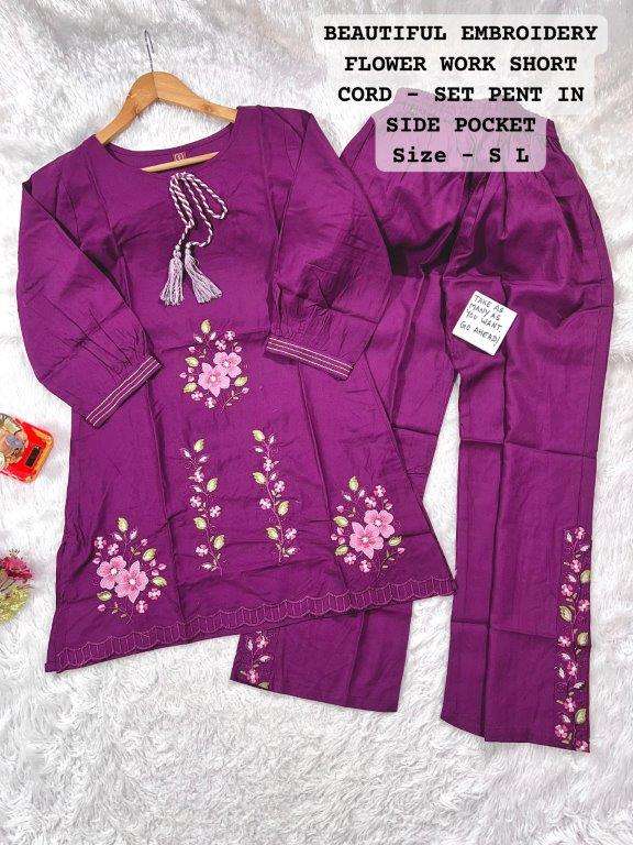 JYOTI VOL-280 BY ASLIWHOLESALE DESIGNER PURE VISCOSE EMBROIDERY CO-ORD SET-00233