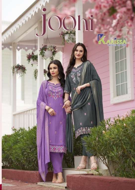 KARISSA JOOHI PURE VISCOSE HAND WORK DRESSES-00014