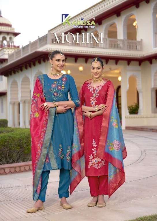KARISSA MOHINI PURE VISCOSE SIMMER HAND WORK DRESSES-00140