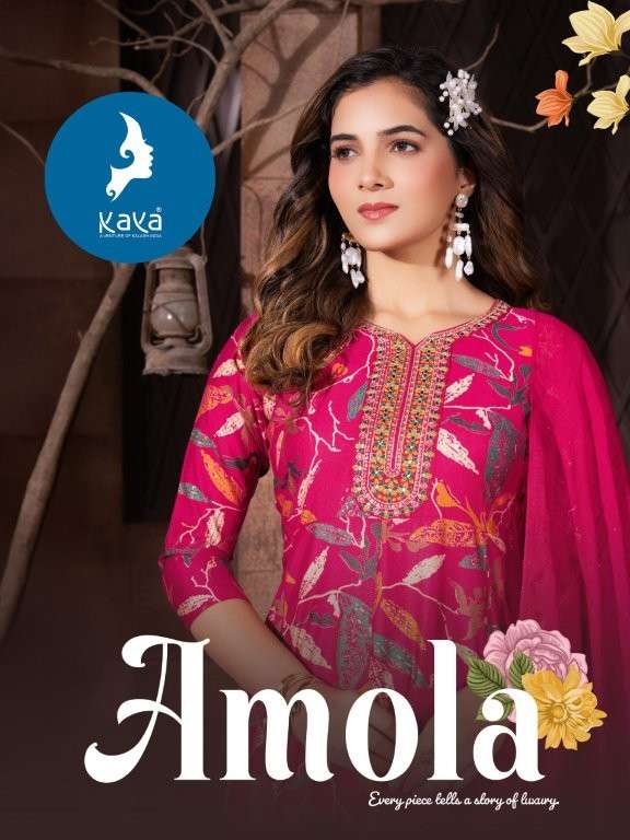 KAYA AMOLA PURE VERTICAL FOIL PRINTED DRESSES-00140