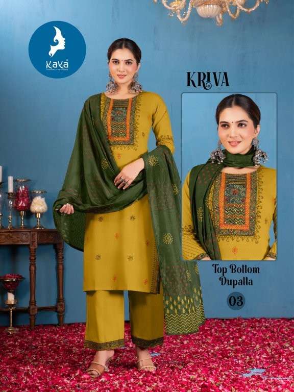 KAYA KRIVA PURE RAYON PRINTED DRESSES-00140