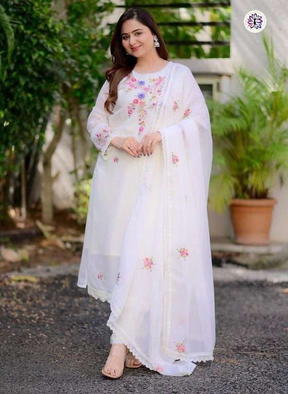 KF-2013 BY ALSIWHOLESALE DESIGNER PURE GEORGETTE EMBROIDERY PRINTED DRESSES-00096