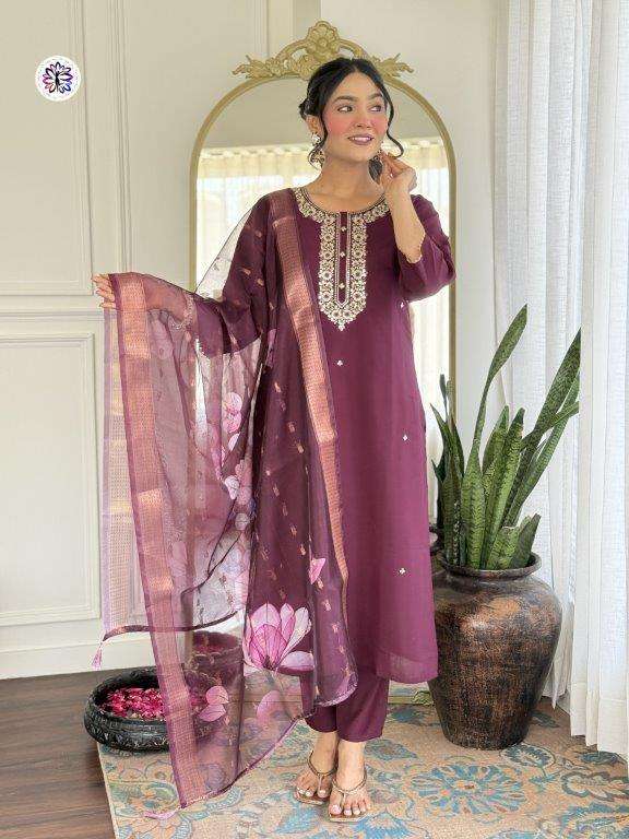 KF-5123 BY ASLIWHOLESALE DESIGNER PURE VISCOSE RAYON EMBROIDERY DRESSES-00096