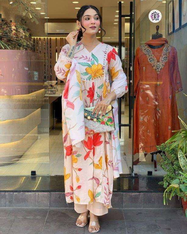 KF-5124 BY ASLIWHOLESALE DESIGNER PURE COTTON EMBROIDERY DRESSES-00096