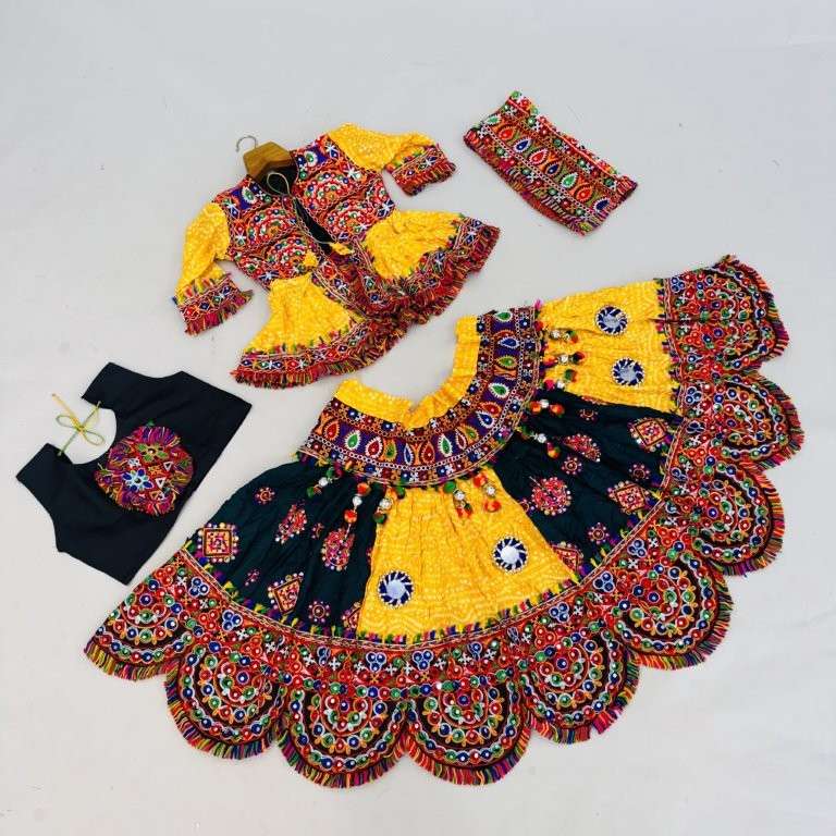 KIDS LEHENGAS VOL-24 PURE RAYON COTTON EMBROIDERY PRINTED KIDS LEHENGAS-00029