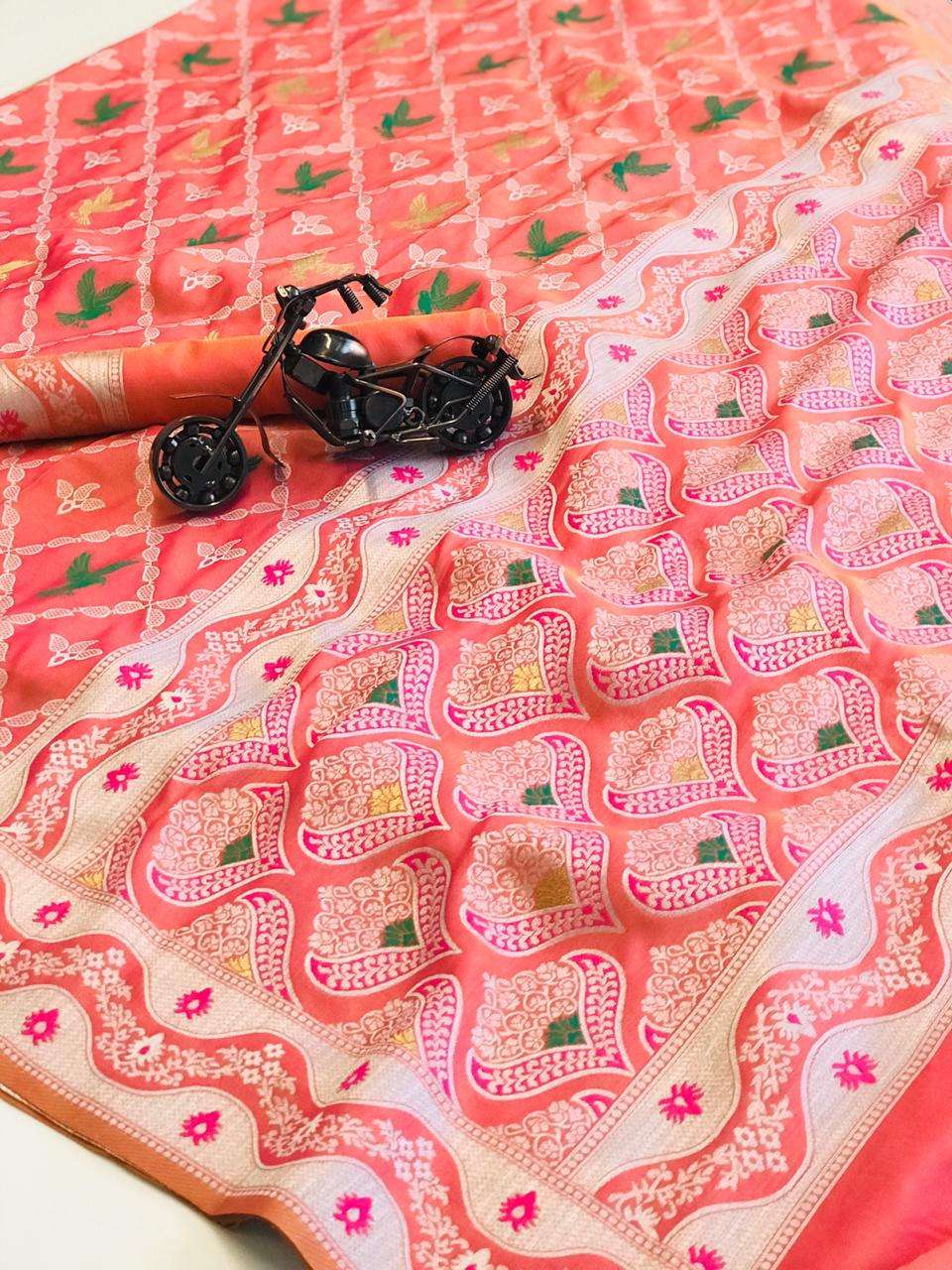 KINGFISHER BY ASLIWHOLESALE DESIGNER PURE SOFT SILK SAREES-00230