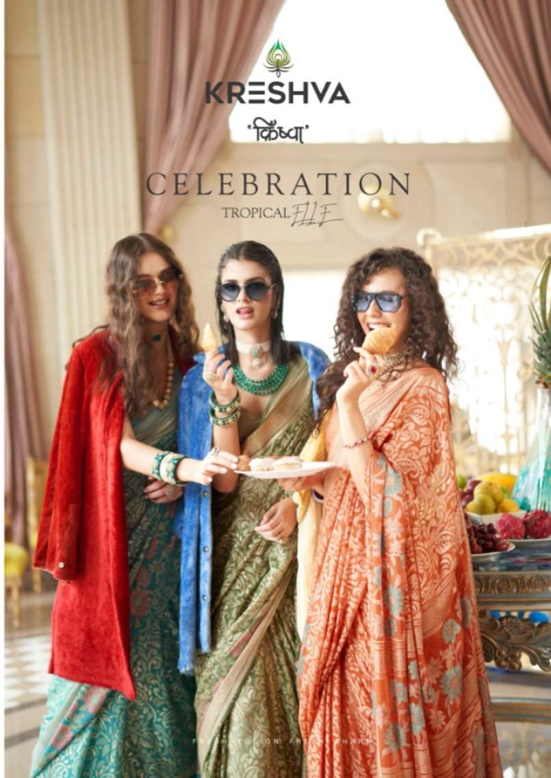KRESHVA CELEBRATION PURE PV GEORGETTE SAREES-00137