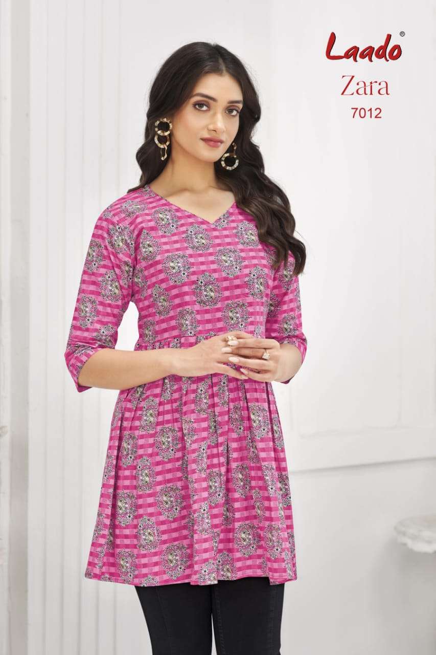 LAADO ZARA VOL-07 PURE COTTON PRINTED KURTIS-00062
