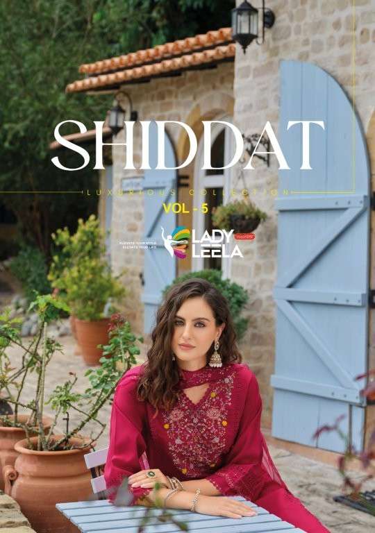 LADY LEELA SHIDDAT VOL-05 PURE ORGANZA HADNWORK DRESSES-00028
