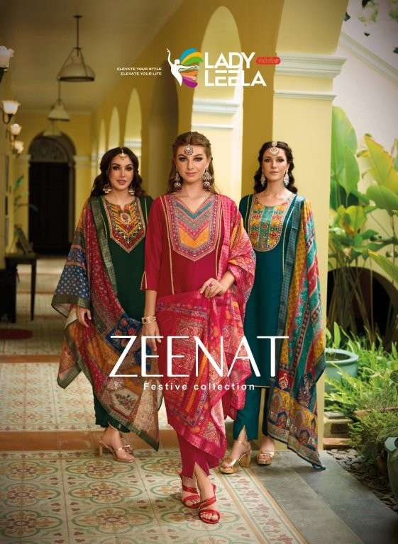 LADY LEELA ZEENAT PURE VERTICAN PRINTED HANDWORK DRESSES-00014
