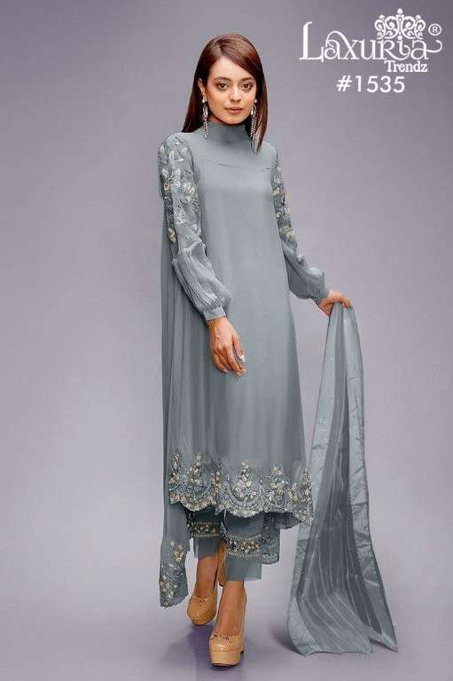LAXURIA TRENDZ 1535 COLOUR PURE FANCY PAKISTANI DRESSES-00005