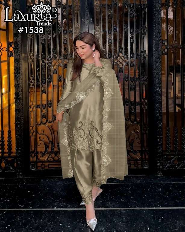 LAXURIA TRENDZ 1538 COLOUR PURE SATIN PAKISTANI DRESSES-00005