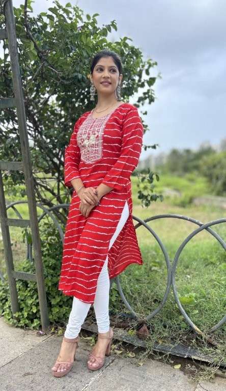 LEHERIYA BY ASLIWHOLESALE DESIGNER PURE RAYON PRINTED KURTIS-00265