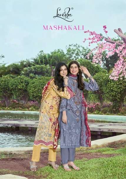 LEVISHA MASHAKALI PURE COTTON PRINTED EMBROIDERY PAKISTANI DRESSES-00011