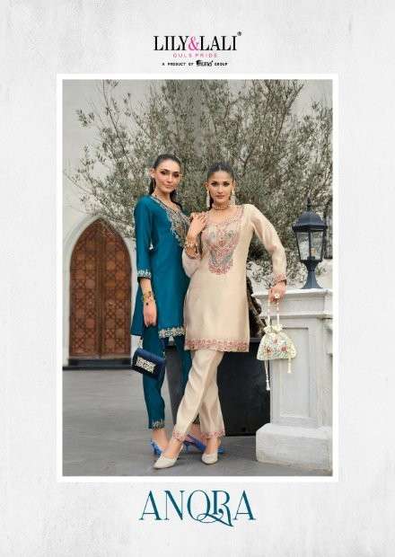 LILY AND LALI ANORA PURE SILK EMBRODIERY CO-ORD SET-00028