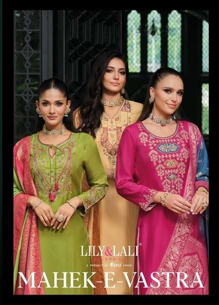 LILY AND LALI MAHEK E VASTRA PURE VISCOSE EMBROIDERY DRESSES-00028