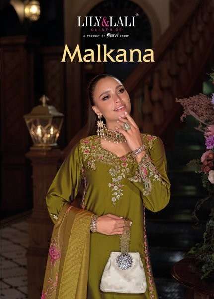 LILY AND LALI MALKANA PURE VISCOSE SILK EMBROIDERY DRESSES-00028