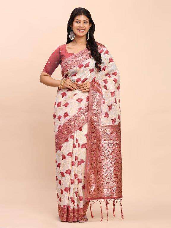 LINEN VIBE BY ASLIWHOLESALE DESIGNER PURE LINEN COTTON SAREES-00281