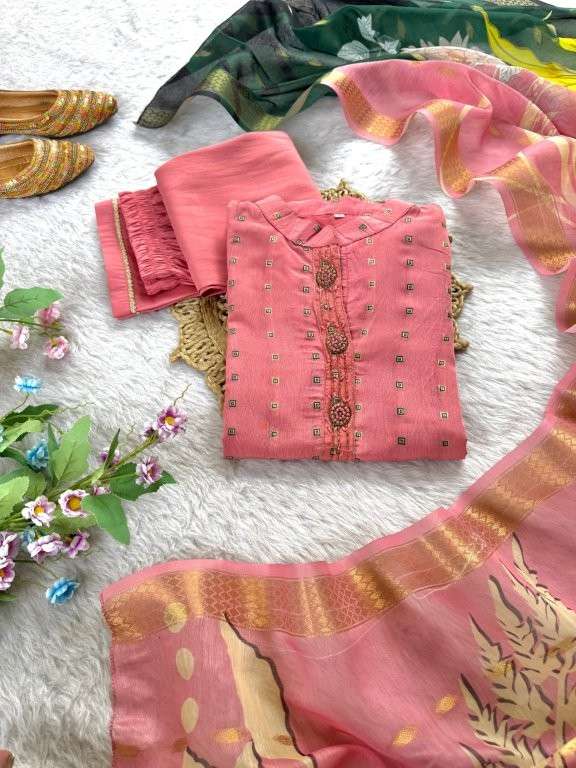 MAIRA DN-478 BY ASLIWHOLESALE DESIGNER PURE JACQUARD COTTON PRINTED DRESSES-00232