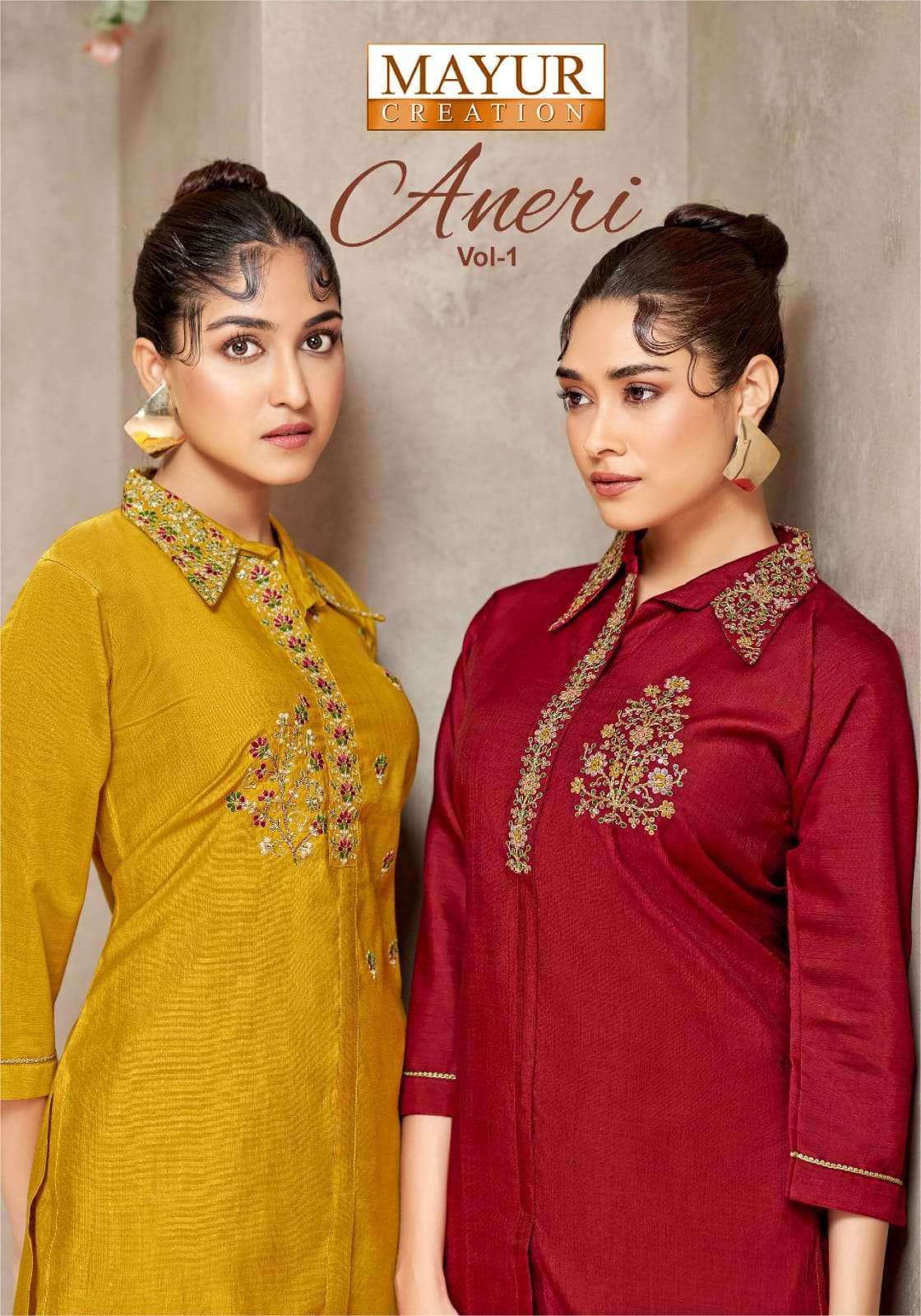 MAYUR CREATION ANERI VOL-1 1001 TO1004 SERIES PURE SILK EMBROIDERY PRINTED CO-ORD SET-00015