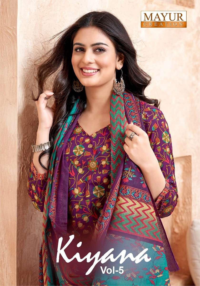 MAYUR CREATION KIYANA VOL-5 5001 TO 5006 SERIES PURE COTTON PRINTED DRESSES-00015