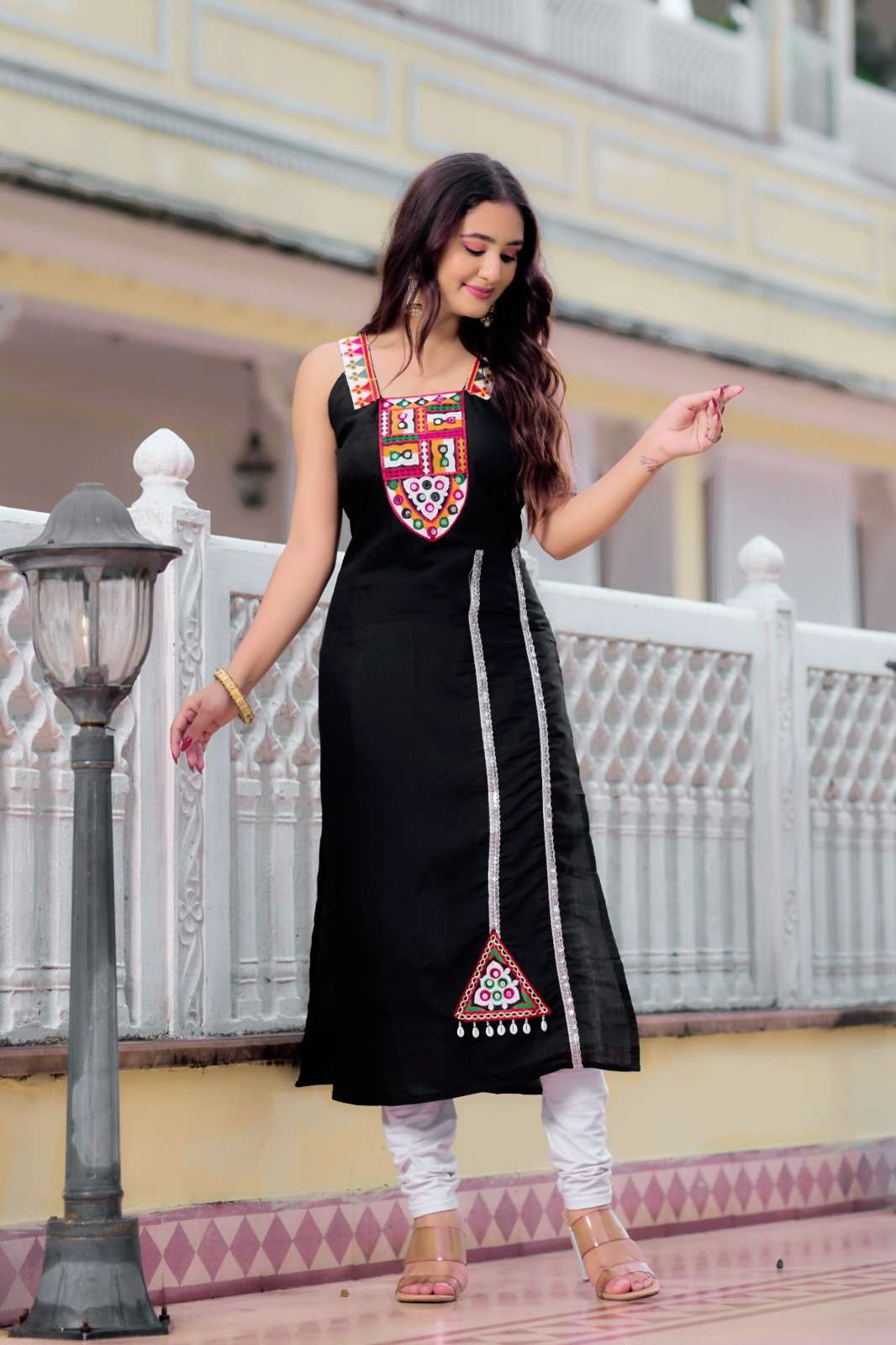 MC-1029 BY ASLIWHOLESALE DESIGNER PURE ROMAN SILK EMBROIDERY PRINTED KURTIS-00249