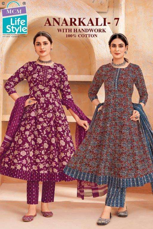 MCM ANARKALI VOL-7 702 TO 711 SERIES PURE COTTON PRINTED DRESSES-00015