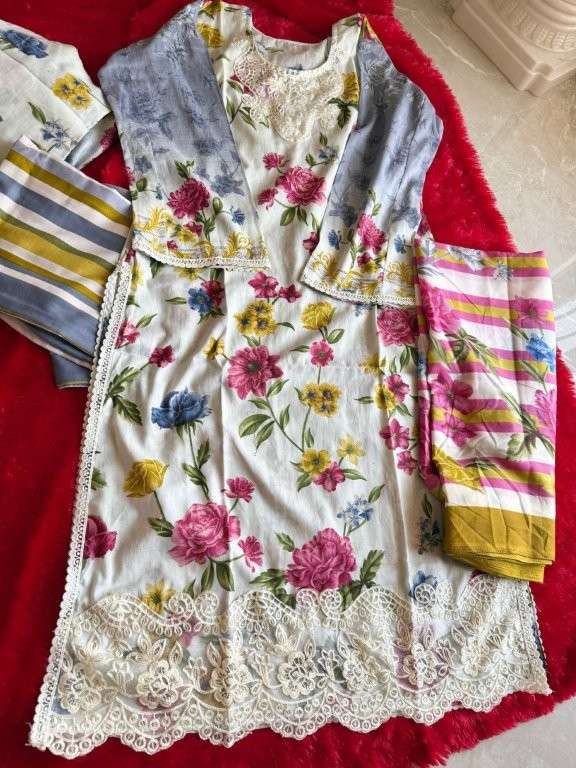 MEHBOOB TEX 1528-1530 SERIES PURE COTTON PRINTED EMBROIDERY PAKISTANI DRESSES-00071