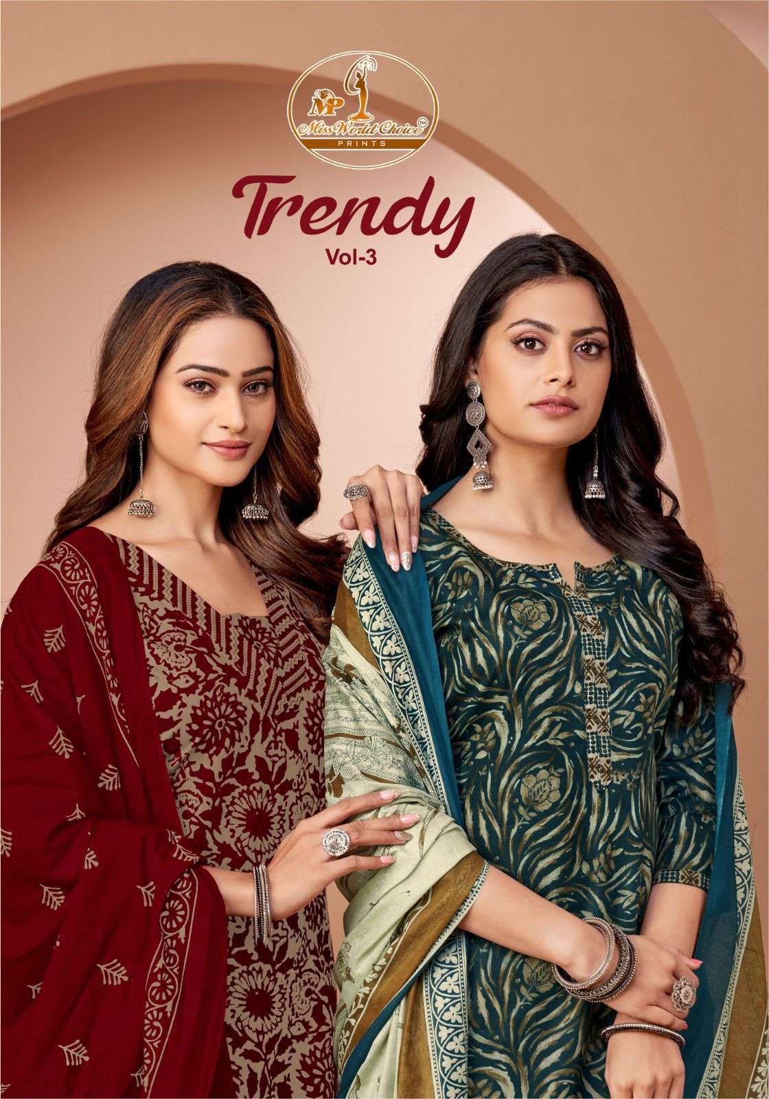 MISSWORLD TRENDY VOL-3 3001 TO 3010 SERIES PURE COTTON PRINTED DRESSES-00015