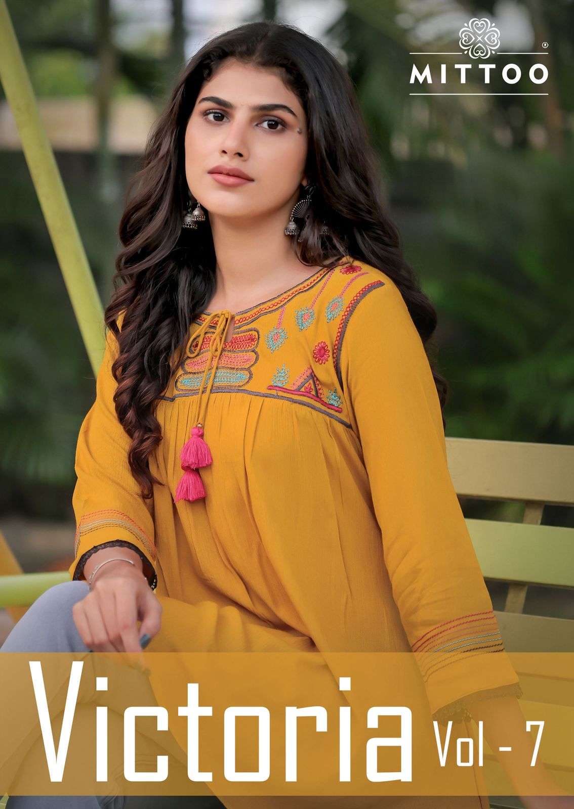 MITTOO VICTORIA VOL-07 5035 TO 5040 SERIES PURE RAYON KURTIS-00014