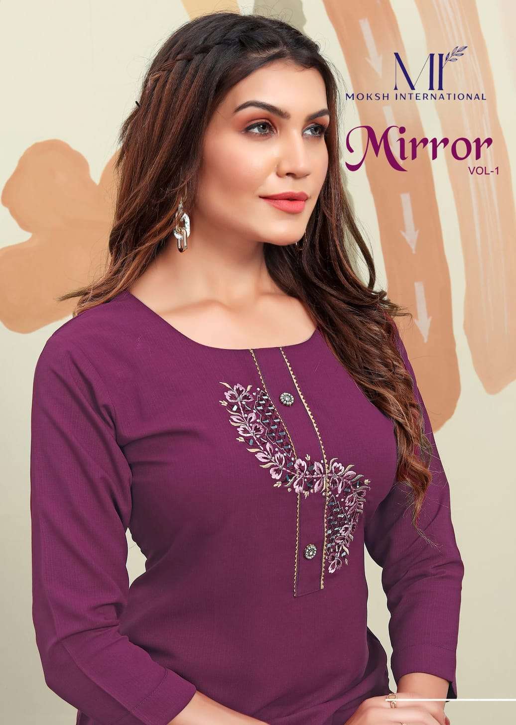 MOKSH INTERNATIONAL MIRROR VOL-1 661 TO 664 SERIES PURE COTTON KURTIS -00154