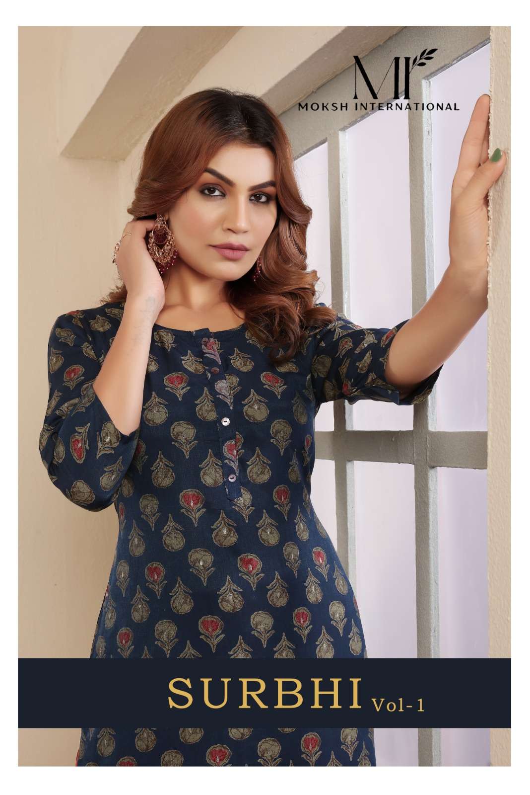 MOKSH INTERNATIONAL SURBHI VOL-1 5122 TO 5123 SERIES PURE VISCOSE MUSLIN PRINTED KURTIS-00154