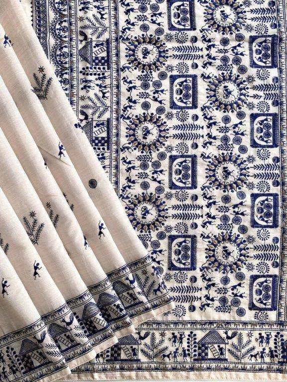 MYRA BY ASLIWHOLESALE DESIGNER PURE FANCY EMBROIDERY SAREES-00282