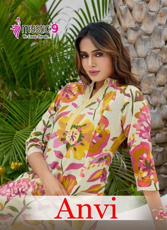 MYSTIC9 ANVI VOL-01 PURE COTTON PRINTED KURTIS-00140
