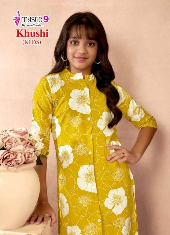 MYSTIC9 KHUSHI KIDS VOL-01 PURE VISCOSE PRINTED CO-ORD SET-000140