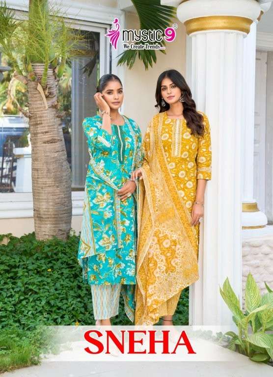 MYSTIC9 SNEHA VOL-01 PURE COTTON FOIL PRINTED DRESSES-00140
