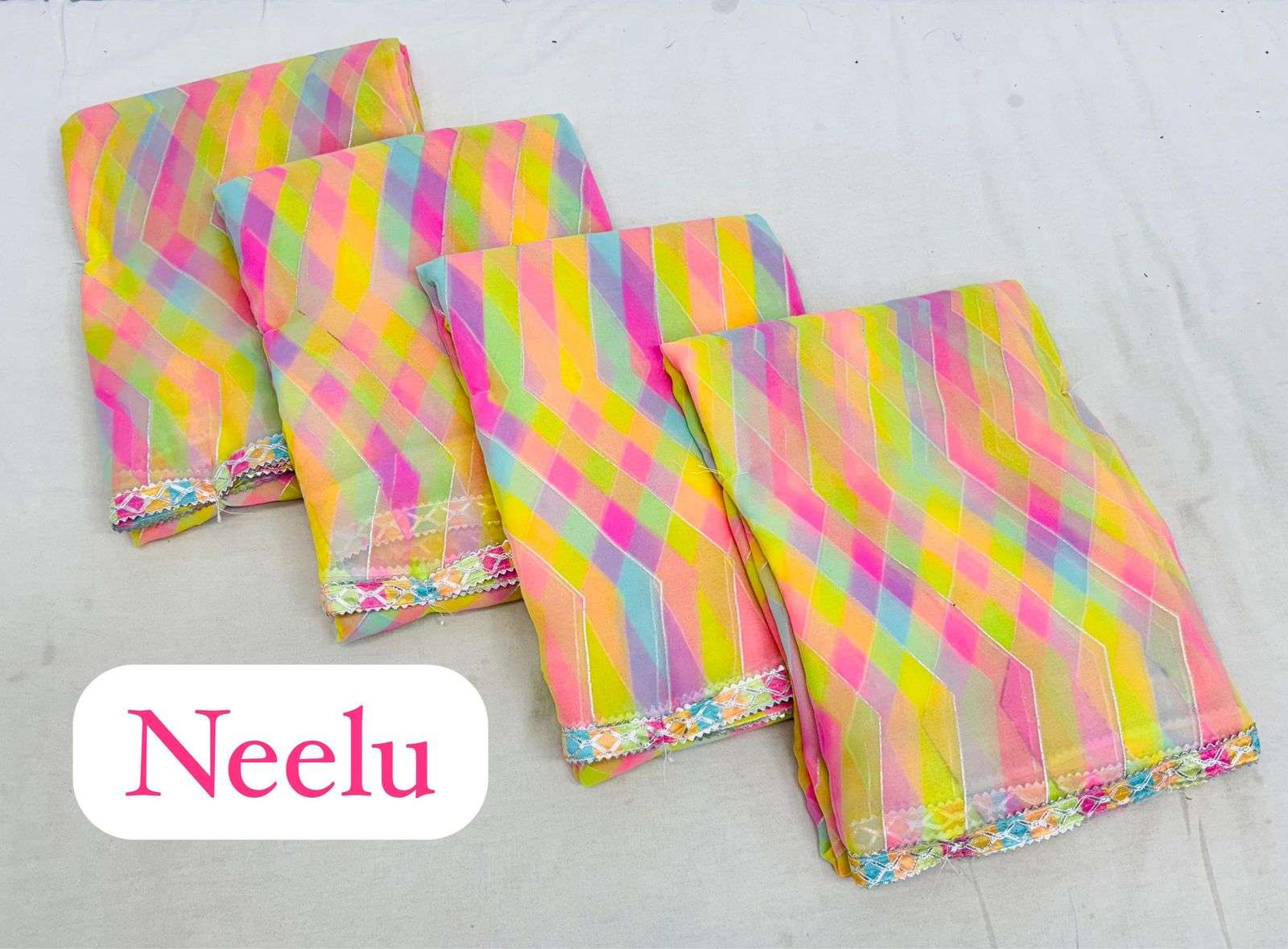 NEELU BY ASLIWHOLESALE DESIGNER PURE GEORGETTE PRINTED SAREES-00090