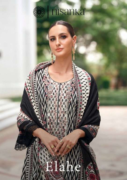 NISANKA ELAHE PURE LAWN COTTON EMBROIDERY PAKISTANI DRESSES-00011
