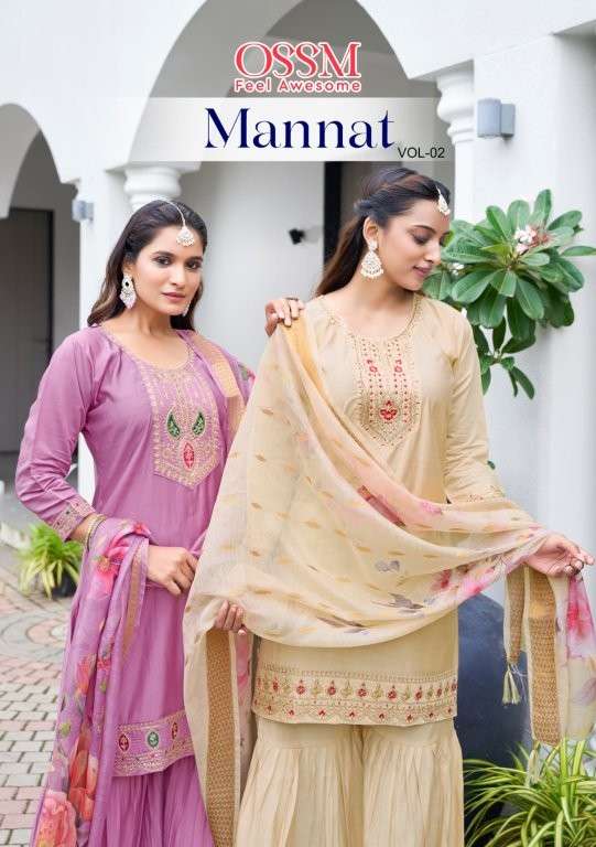 OSSM MANNAT VOL-02 2001 TO 2006 SERIES PURE VISCOSE SILK DRESSES-00140