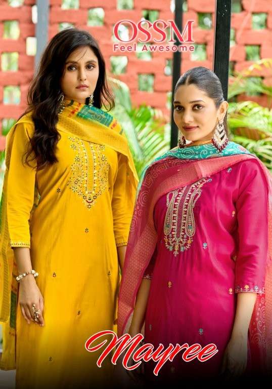 OSSM MAYREE PURE VISCOSE ROMAN SILK DRESSES-00014