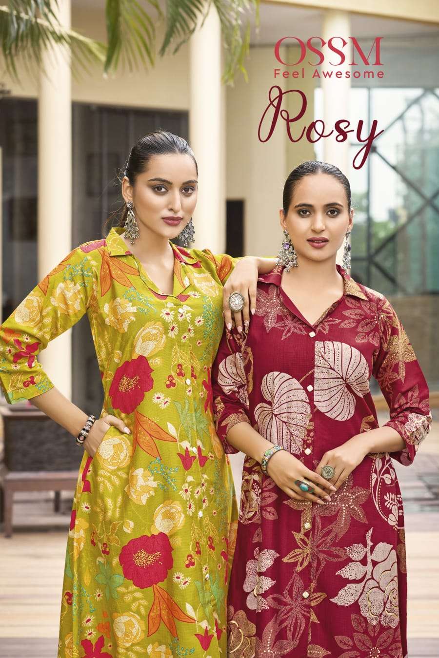 OSSM ROSY 1001 TO 1006 SERIES PURE VISCOSE PRINTED KURTIS-00014