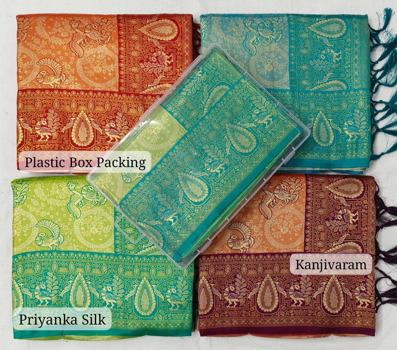 PARIYANKA SILK BY ASLIWHOLESALE DESIGNER PURE KANJIVARM PEINTED SAREES-00065