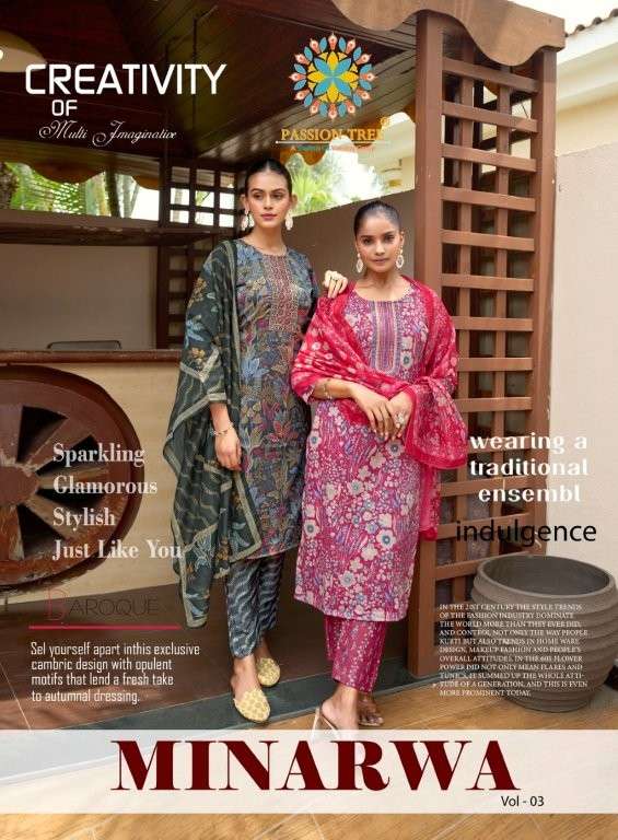 PASSION TREE MINARWA VOL-03 PURE CAPSULE PRINTED EMBROIDERY DRESSES-00140