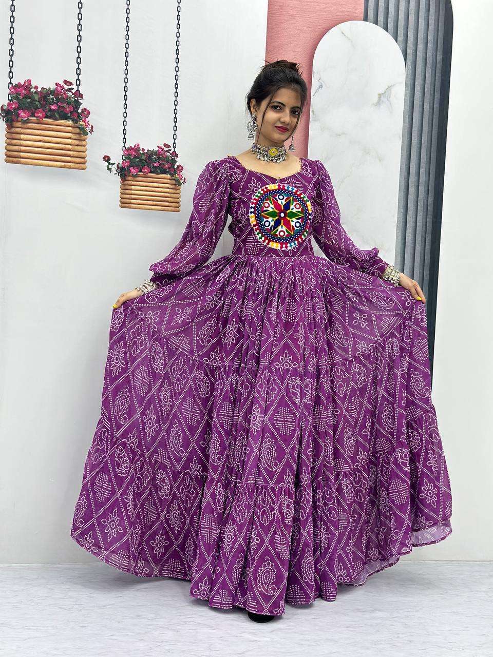 PC-N02 BY ASLIWHOLESALE DESIGNER PURE BANDHANI PRINTED DRESSES-00045
